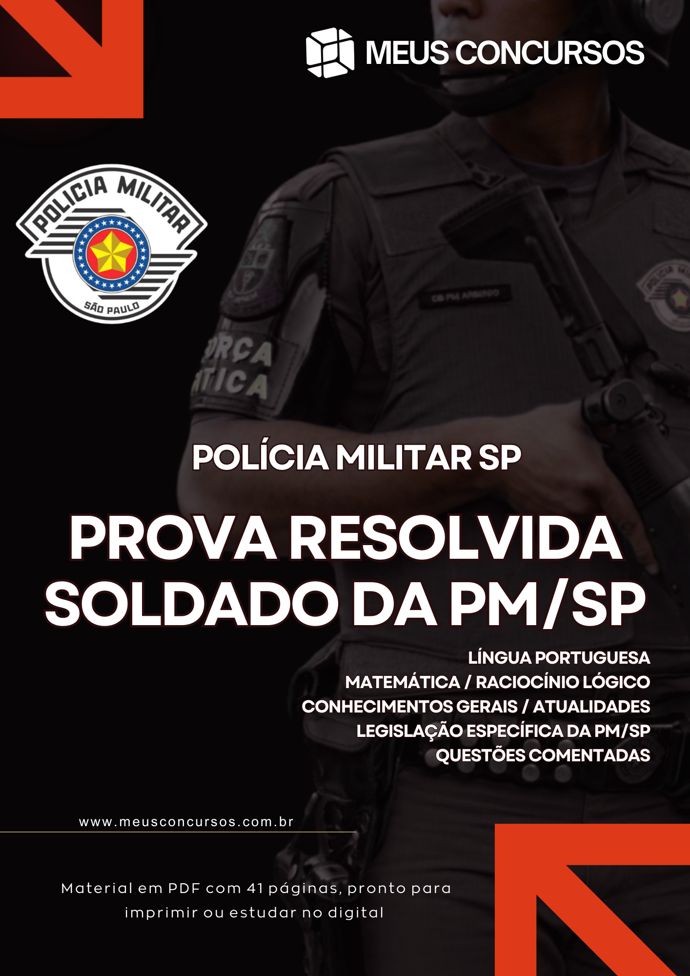 50 questões prova resolvida – soldado pm/sp